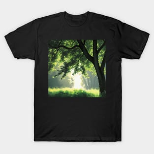 Sunlight Streaming Through the Branches of an Oak Tree T-Shirt